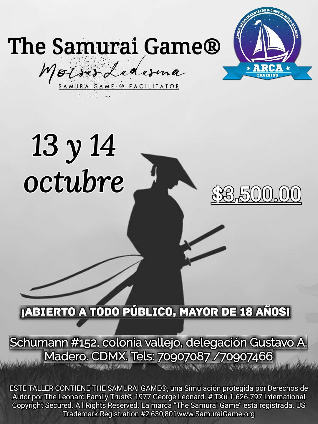 The Samurai Game® Arca Training CDMX Moises Ledesma.